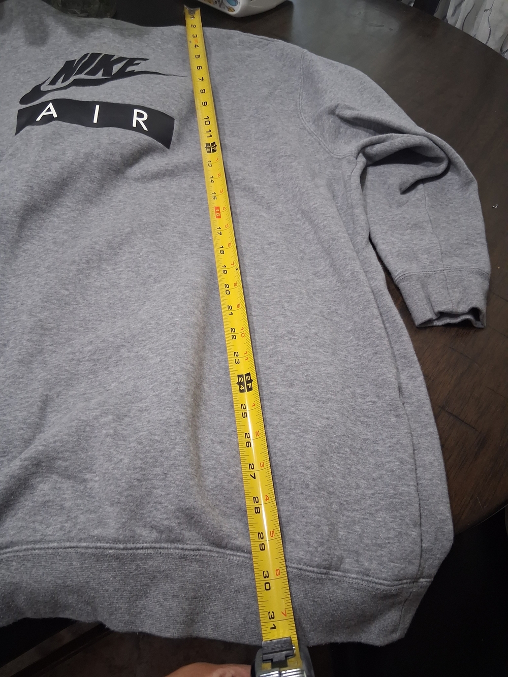 Nike Gray Crewneck Oversized Sweatshirt with Black Nike Air Graphic - Picture 4 of 6